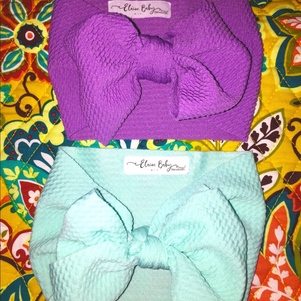 Boutique Newborn Bow Headbands (2)